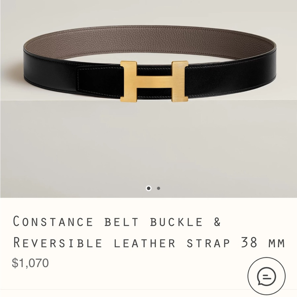 Authentic Men’s Hermes Constance Belt